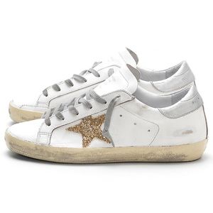 Golden Goose Superstar Leather Glitter Low-Top Sneakers